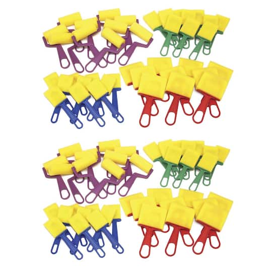 Creativity Street® Assorted Foam Brush Classroom Pack, 2 Packs of 40